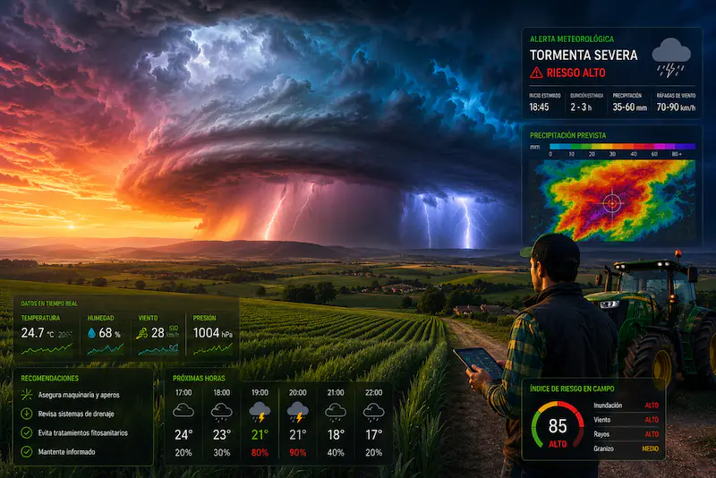 Previsión meteorológica para la explotación agrícola