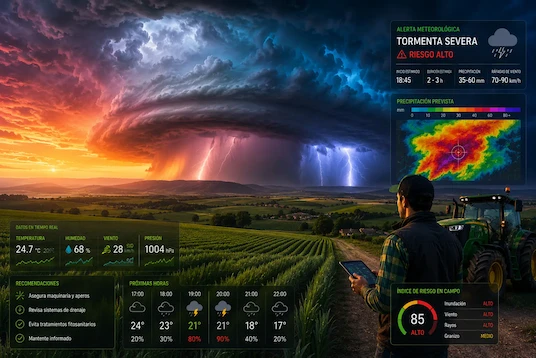 Previsión meteorológica agrícola a 7 días con datos AEMET