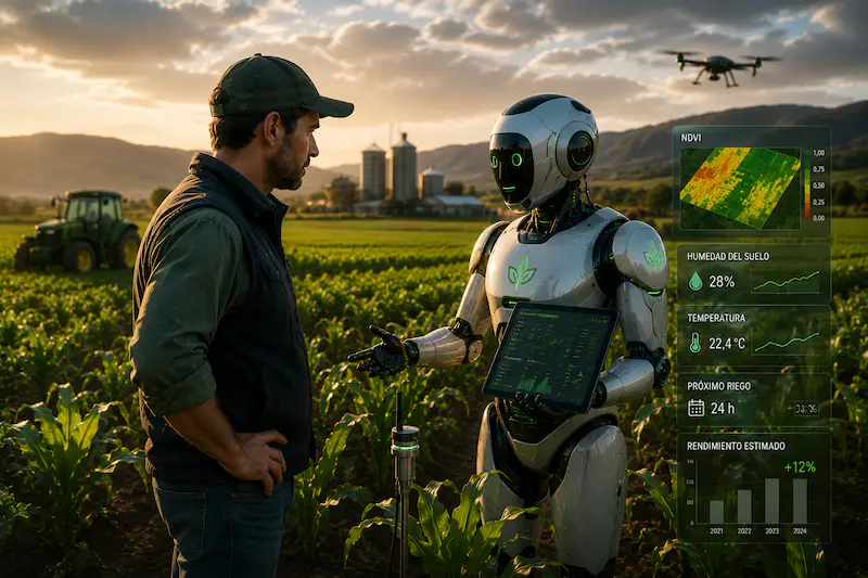 Los 4 tipos de mapas en agricultura de precisión — índices, zonificación, prescripción, aplicación