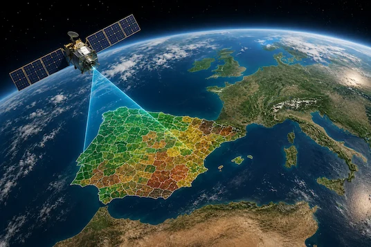 La Tierra vista desde el espacio — cobertura satelital Sentinel-2